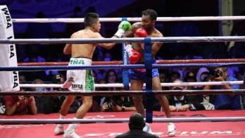 Anselmo Moreno en pelea con Gustavo Piña.