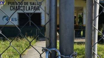 Puesto de salud de Charco La Pava, lugar donde supuestamente ocurrió el hecho.