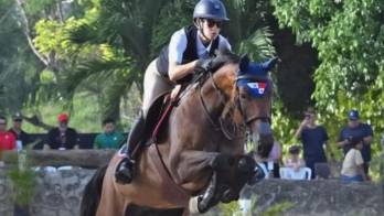 Victoria Heurtematte en la competencia.