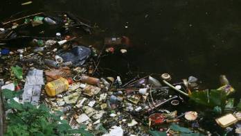 Más de dos toneladas de basura de los ríos llega a la bahía.