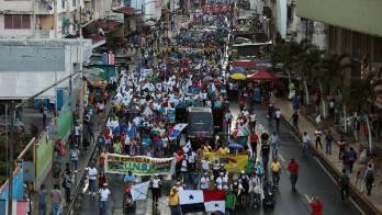 La marcha partió de la Escuela Rep. de Venezuela.