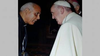 En un encuentro con el papa Francisco.