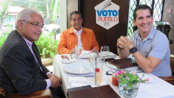 Blandón, Álvarez y Roux reunidos este miércoles.