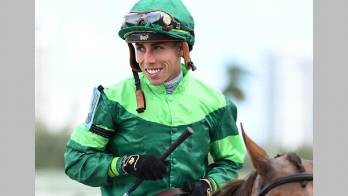 El jinete boricua Irad Ortiz.