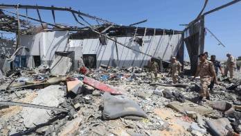 Daños causados por un bombardeo en Trípoli el pasado mes de julio