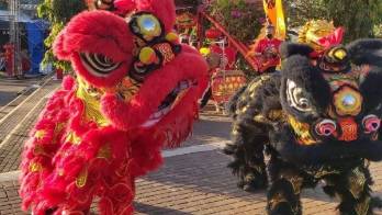 La danza de los dragones es una de las más vistosas en las celebraciones.