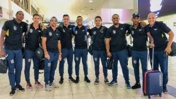 Los jugadores a punto de viajar a USA.