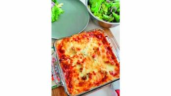 Lasagna de pollo con espinacas