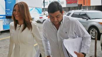 Zulema Sucre a su llegada.