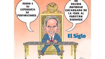 Ministro Sabonge… Vaya pa' la mina [Caricatura del día]