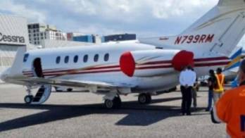 Aeronave propiedad del exmandatario.