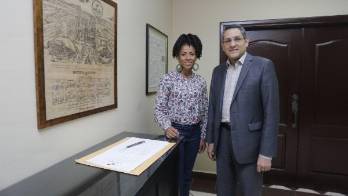 Miryam Roper junto Eduardo Quirós, presidente de GESE.