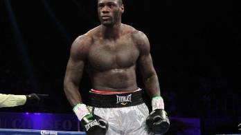 El campeón mundial estadounidense Deontay Wilder.