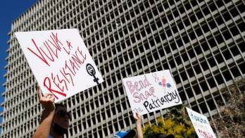 Manifestación de partidarios pro aborto.
