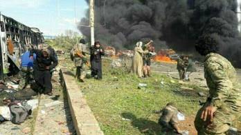 El explosivo estaba escondido en una camioneta.