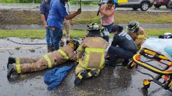 Bomberos llegaron a brindar auxilio