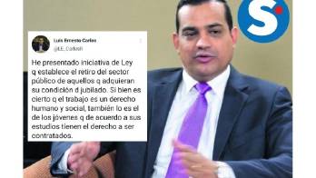 Diputado Carles no quiere jubilados trabajando en el gobierno