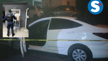 La personas aprehendida y el auto robado.