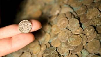 Las monedas son de una aleación de bronce con 5% de plata, un porcentaje particularmente elevado.