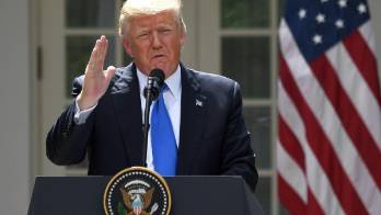 El presidente estadounidense, Donald Trump, durante su participación en una conferencia de prensa.