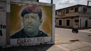 Calle de Sabaneta, pueblo natal de Hugo Chávez.