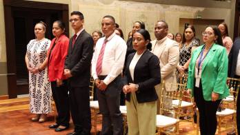 La ceremonia fue realizada en el Palacio de Gobierno, en el Casco Antiguo.