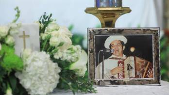 Misa por el eterno descanzo del acordeonista Dagoberto Yin Carrizo.