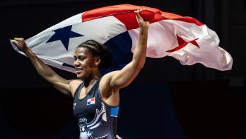 Yumaira Russel celebra tras conquistar la primera medalla de oro para Panamá en los Juegos Suramericanos de la Juventud 2026.