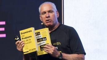 El fundador de Waze y Moovit, Uri Levine durante la quinta edición de la conferencia ConX, que reúne en Palma a profesionales internacionales especializados en innovación y tecnologías turísticas.
