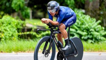 Franklin Archibold durante la competencia.