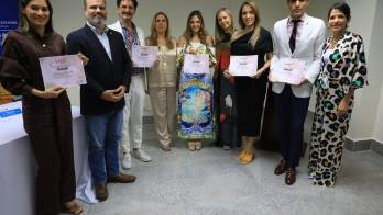 Los ganadores Michelle Nassar, Tony Vergara, Darlenys Del Río, Coelho de Oliveira Junior y Yamileth Campos.