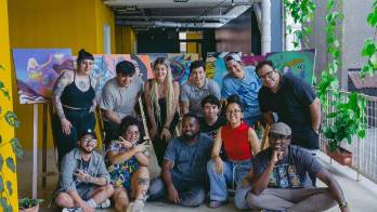 Los jóvenes que participaron del taller.