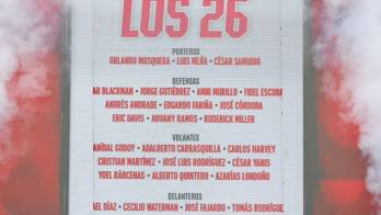 Fotografía que muestra la lista oficial de jugadores convocados para el Mundial 2026, este martes, en Ciudad de Panamá (Panamá).