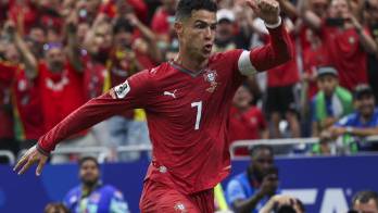 El portugués Cristiano Ronaldo celebrando sus goles.