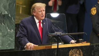 El presidente de Estados Unidos, Donald Trump, durante su discurso de este martes en la Asamblea General de las Naciones Unidas.