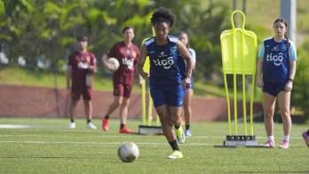 Marta Cox durante los entrenamientos.