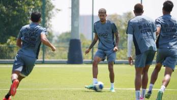 Eduardo Anderson durante el entrenamiento.