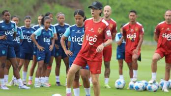 ’Toña’ Is durante el entrenamiento.