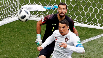CR7 y le portero Rui Patricio.