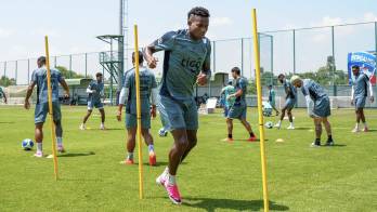 Tomás Rodríguez durante el entrenamiento.