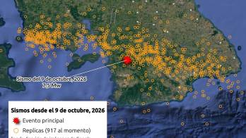 Zona donde se registró el mayor impacto.