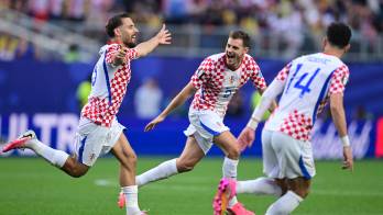 El croata Nikola Vlasic celebra tras marcar un gol durante el partido del Grupo L de la primera fase de la Copa Mundial de la FIFA 2026 entre Croacia y Ghana, disputado en el Lincoln Financial Field (estadio de Filadelfia) en Filadelfia, Pensilvania, Estados Unidos.