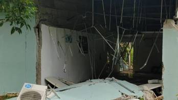 Estado en que quedaron algunas estructuras municipales.
