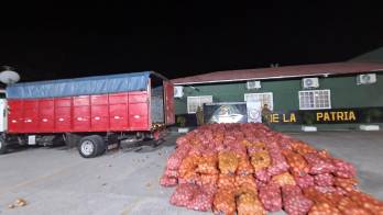 Cargamento retenido en Paso Canoas.