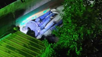 El drone policial fue clave para ubicar a los sospechosos durante el intento de robo a un local comercial en Villa Lobos, Pedregal.