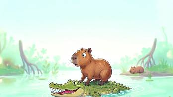 [Cuento] Matías Capibara y Pepe Cocodrilo