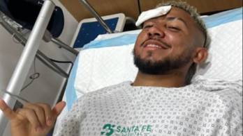 Emmanuel Gómez se recupera en el hospital.