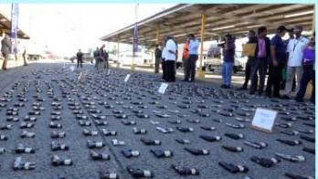 Policía destruye más de 500 armas ilegales incautadas en operativos&nbsp;