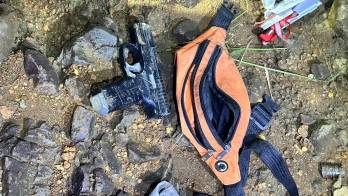 Artículos encontrados a manos del presunto sospechoso.