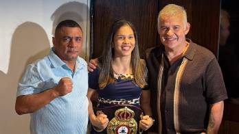 Nataly Delgado en su momento especial.